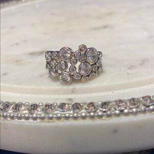 Elegant Sterling 925 Silver Crystal Ring